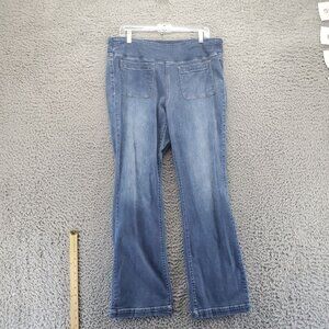 Belle Jeans Womens 16 Blue Bootcut Back Pockets Stretch Pull-On Denim